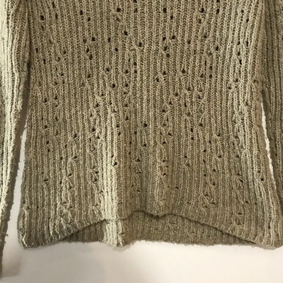 Free People Pointelle High Low Sweater Wool Small - Picture 2 of 10